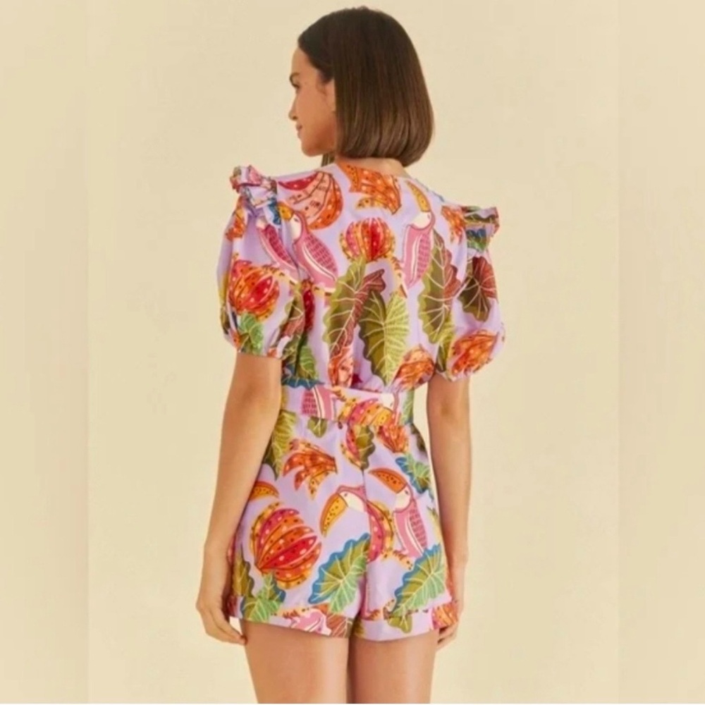 farm rio beaks and bananas ruffle romper